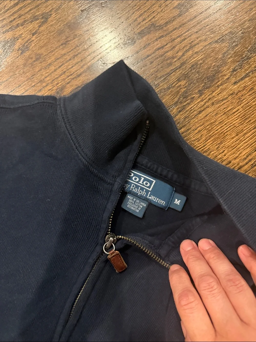 Polo by Ralph Lauren Navy Full-Zip Jacket with Red Pony